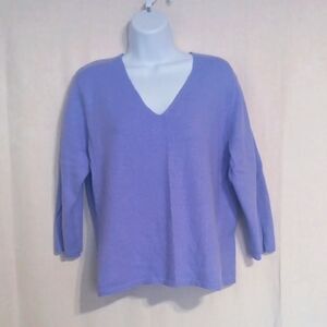 Venezia Jean Clothing Co. Angora Blend Purple V Neck Sweater Size 18/20